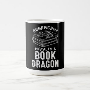 bookworm im a book dragon great book lover coffee mug