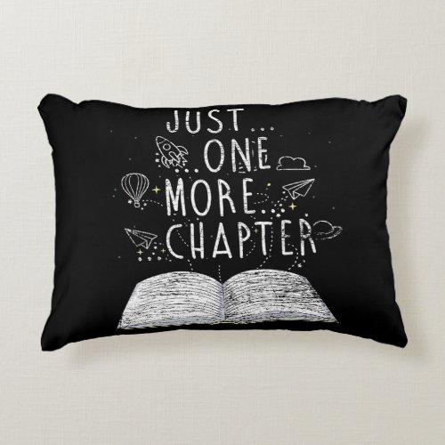 bookworm just one more chapter reading books accent pillow
