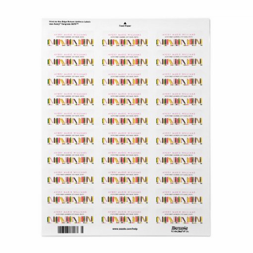 Bookworm Label | Zazzle