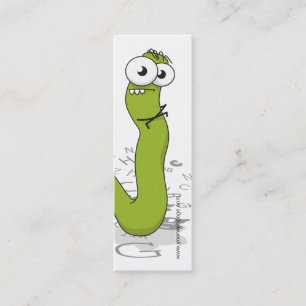 Bookworm mini Bookmark Business Profile Template Card