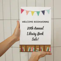 Birthday Banner, Bookish Party Decor, Bookworm Gift, Book Themed