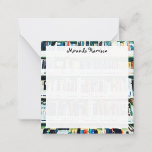 Bookworm personalized stationery note card
