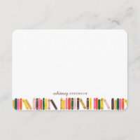 Bookworm Personalized Stationery Note Card