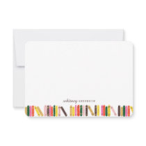 Bookworm Personalized Stationery Note Card Bookworm Personalized Stationery Note Card
