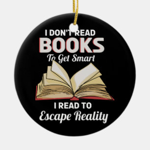 Bookworm Read Books, Books Ceramic Ornament