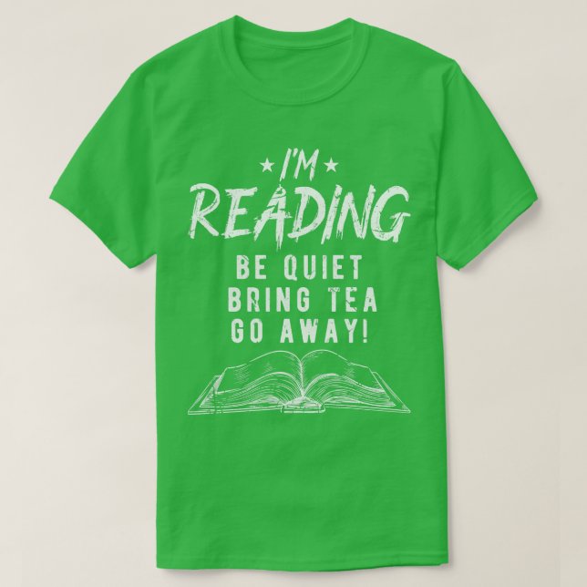 Bookworm Reader Tea Lover Reading Books T-Shirt (Design Front)