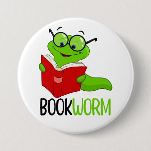 Bookworm Reading Button