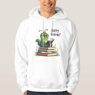 Bookworm Reading Design Hoodie