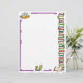 Bookworm Reading Letterhead (Standing Front)