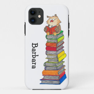 Bookworm Reading Owl iPhone / iPad case