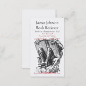 Bookworm Reading Regular Business Card (Front/Back)
