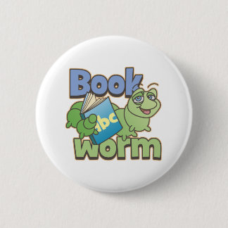 Bookworm Round Button