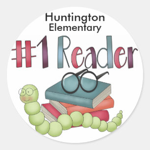 Bookworm Star Reader - SRF Classic Round Sticker