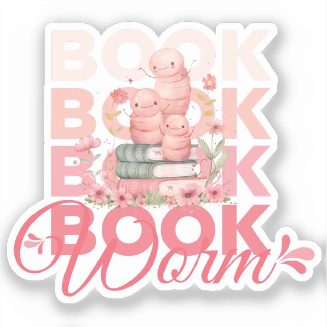 Bookworm Sticker (Front)