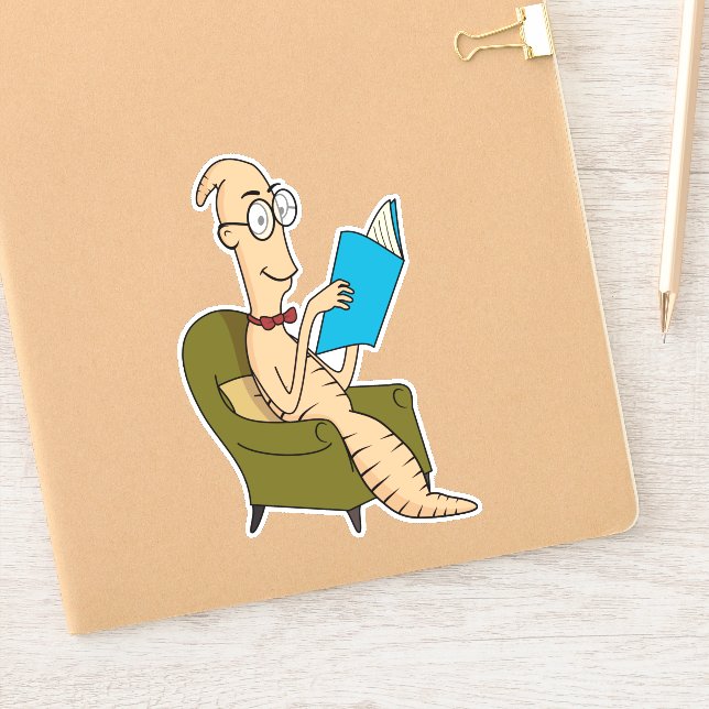 Bookworm Sticker (Notebook)