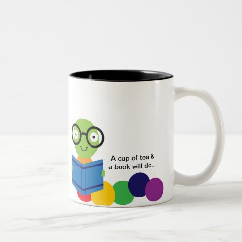 Bookworm  Tea Two_Tone Coffee Mug