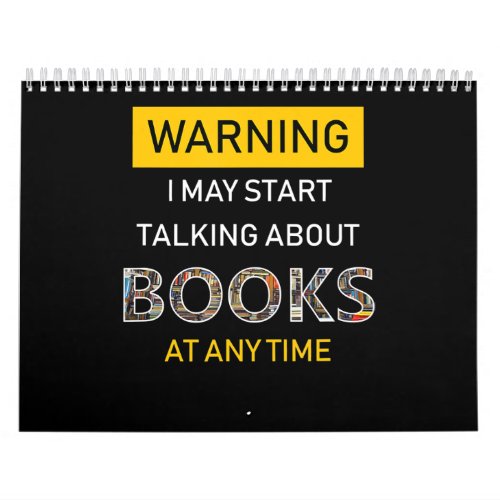 bookworm warning funny bookish reading  book nerds calendar