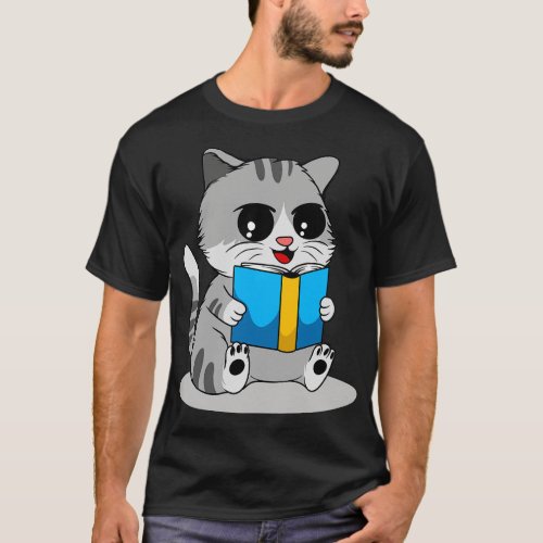 Bookworm Whiskers CatInspired Reading Book T_Shirt