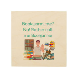 Bookworm Wood Wall Art