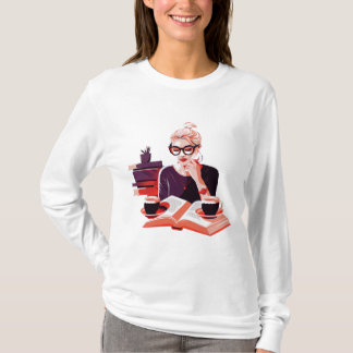 Bookworm's Haven: Cozy Women's Reading Sweatshirt T-Shirt