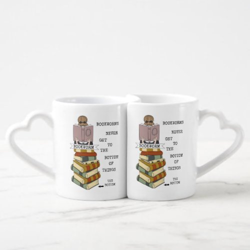 Bookworms Pile of Books Mug Set