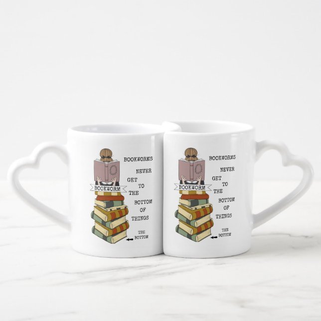 Bookworms Pile of Books Mug Set (Front Nesting)