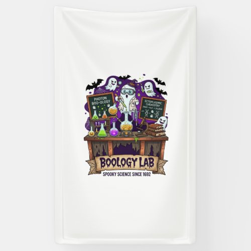 Boology Lab Spooky Science Ghost Scientist Potions Banner