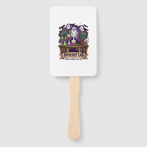 Boology Lab Spooky Science Ghost Scientist Potions Hand Fan