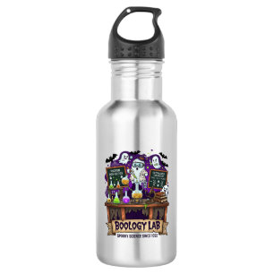 Boology Lab Spooky Science Ghost Scientist Potions Stainless Steel Water Bottle