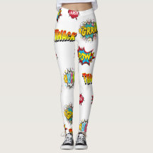 Boom Boom Pow Comical Expressions Leggings