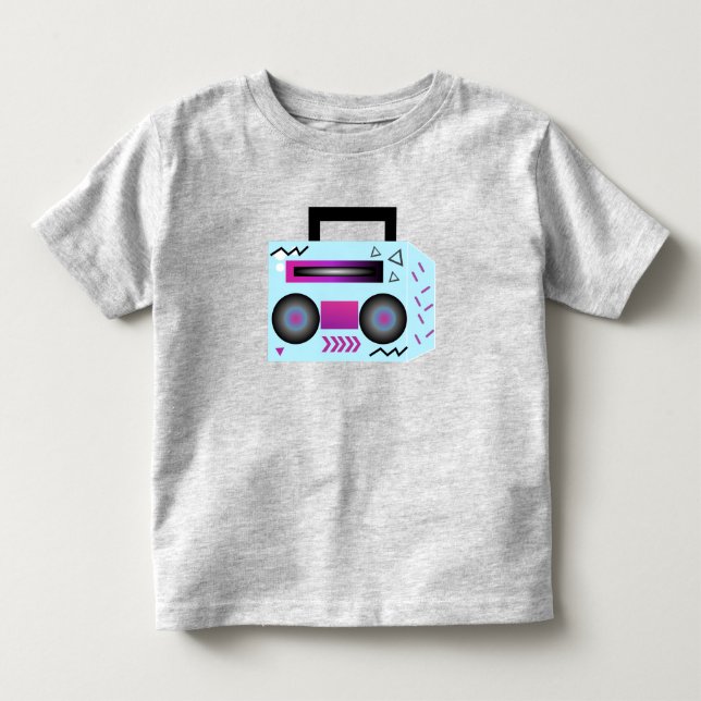 Boom Box 90s 80s Music Hip Hop Toddler Bodysuit (Front)