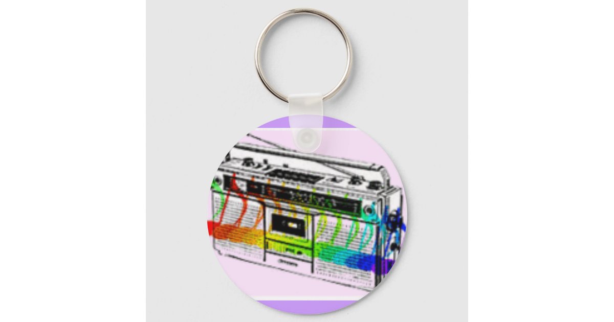 Boom BOX Keychain Zazzle