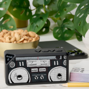 Boom Box Music Lover   Mix Tape Monogram Bluetooth Speaker
