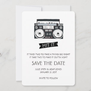 Boom Box Wedding - Save the Date