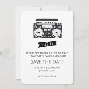 Boom Box Wedding - Save The Date by IYHTVDesigns at Zazzle