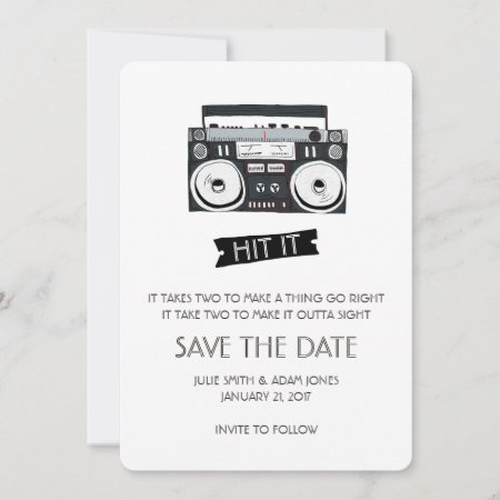 Boom Box Wedding - Save The Date