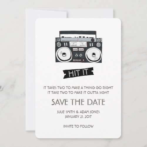Boom Box Wedding _ Save the Date