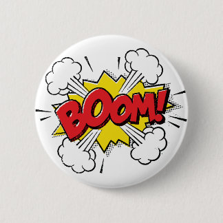 Boom Cartoon Design Pinback Button