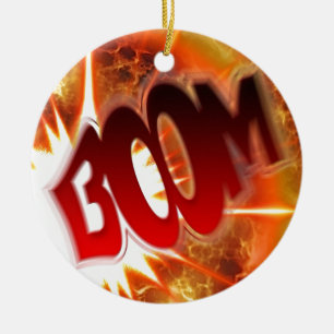 Boom! Ceramic Ornament