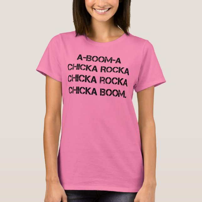 BOOM CHICK A BOOM Girl Scout Grunge Campfire Song T-Shirt (Front)