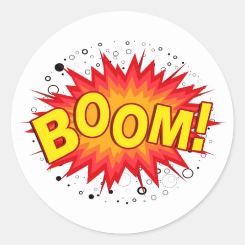 Boom Classic Round Sticker