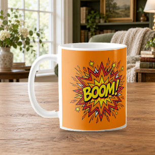 BOOM Comic Book Pop Art Orange Mug