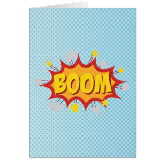 BOOM comic book sound effect Cards