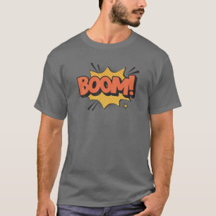 BOOM! Comic Book Vintage Cartoon Pop Art Design T-Shirt