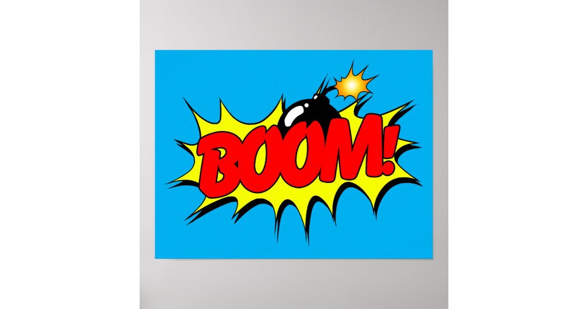 Boom - Comic Sign / Poster | Zazzle