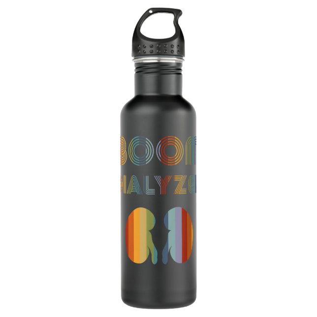 Boom Dialyzed  Dialysis Nurse Kidney Transplant Te Stainless Steel Water Bottle (Front)