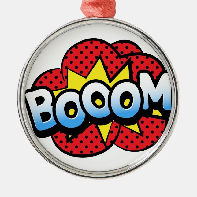 Boom dynamite metal ornament (Front)