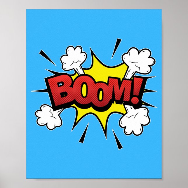 Boom! Explosive Pop Art Comic Blast Poster (Front)