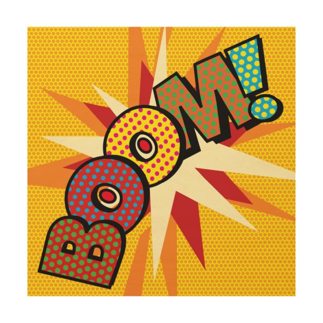 BOOM Fun Retro Comic Book Pop Art (Front)