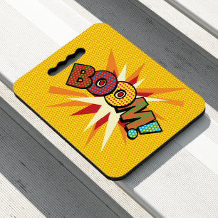 BOOM Fun Retro Comic Book Pop Art Seat Cushion